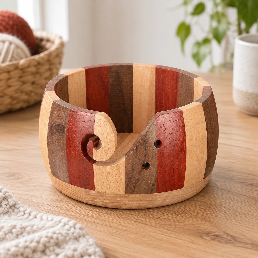 Bol de Madera para Lana