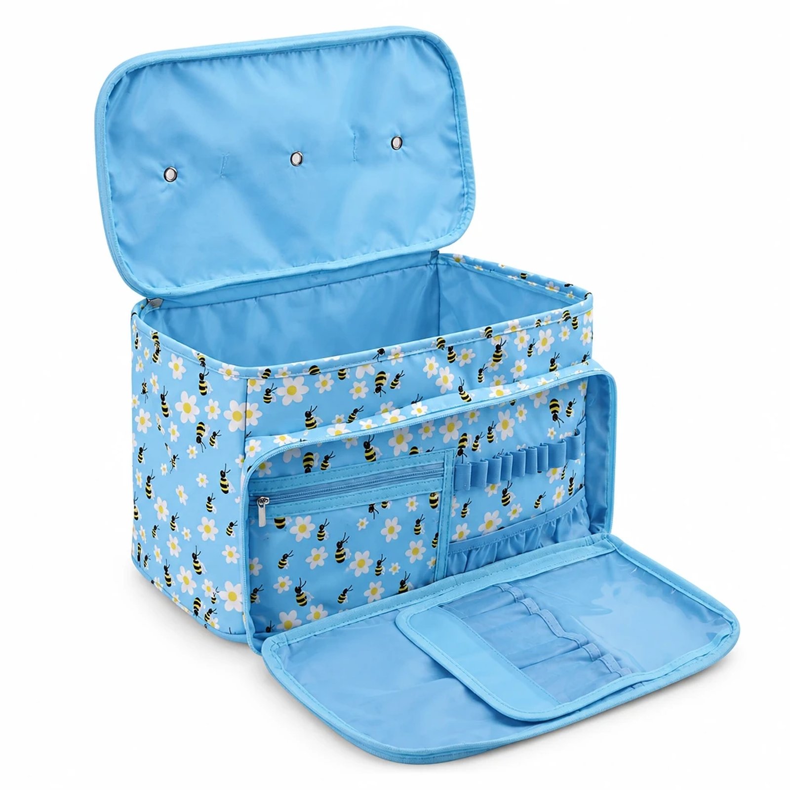 Bolsa de labores floral azul