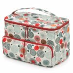 Bolsa de labores con círculos multicolor