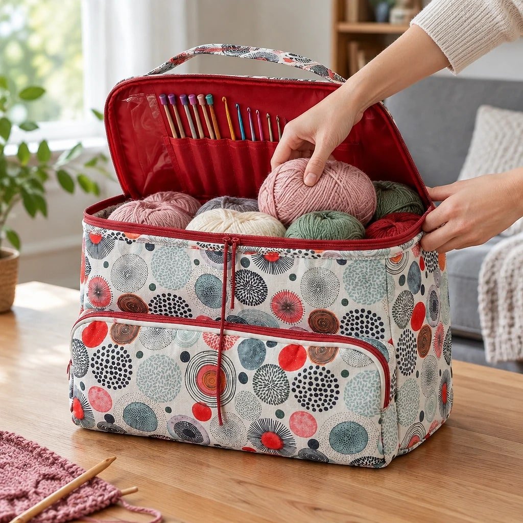 Bolsa Organizadora de Lana Roja