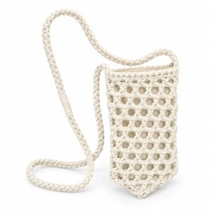 Mini bandolera de crochet cruda
