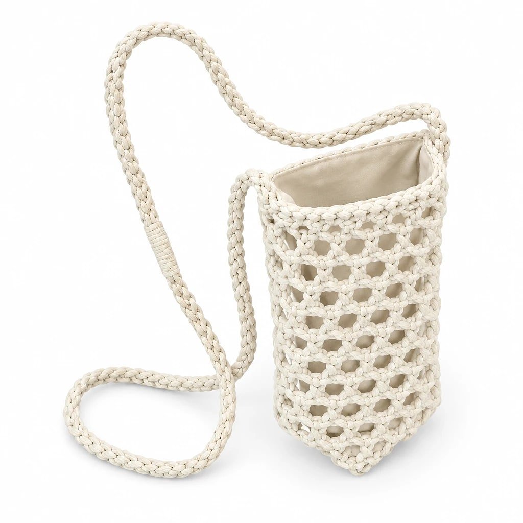 Bolso Crossbody Tejido, 11x18 cm