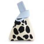 Bolso de nudo de manchas negro y crudo