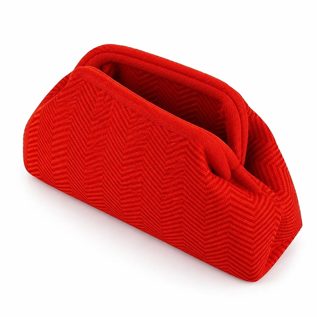 Bolso de Mano Naranja Tejido