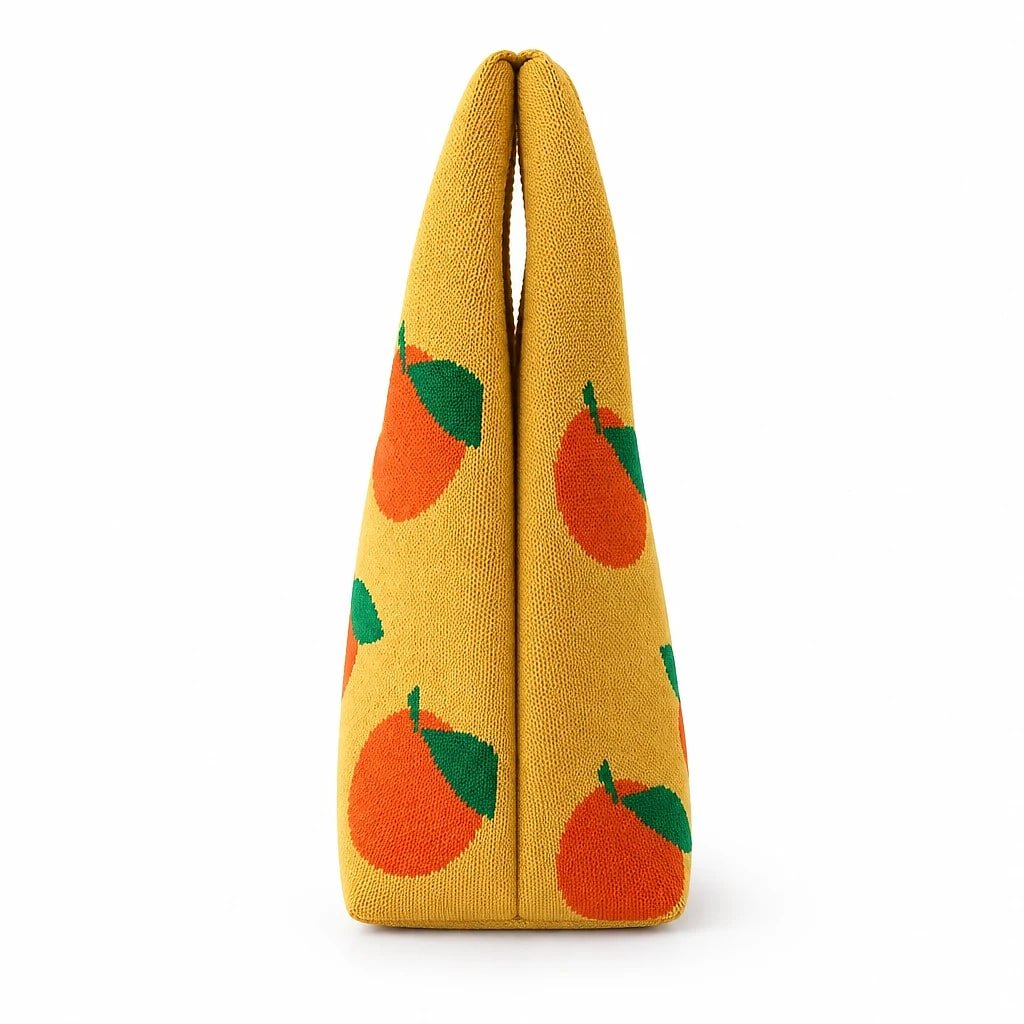 Bolso de Mano Punto Estampado Frutas
