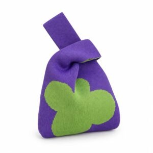 Bolso de nudo morado con trébol