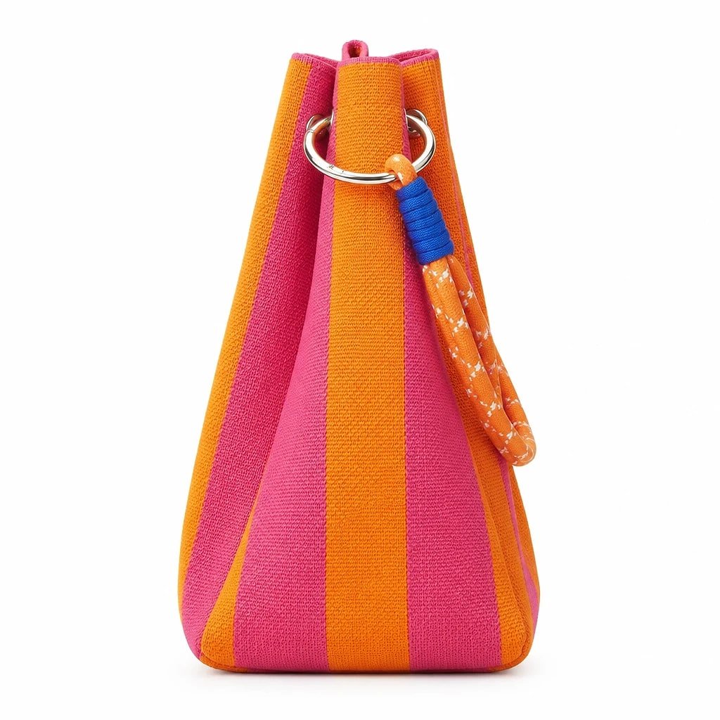 Bolso de Mano Punto Rayas