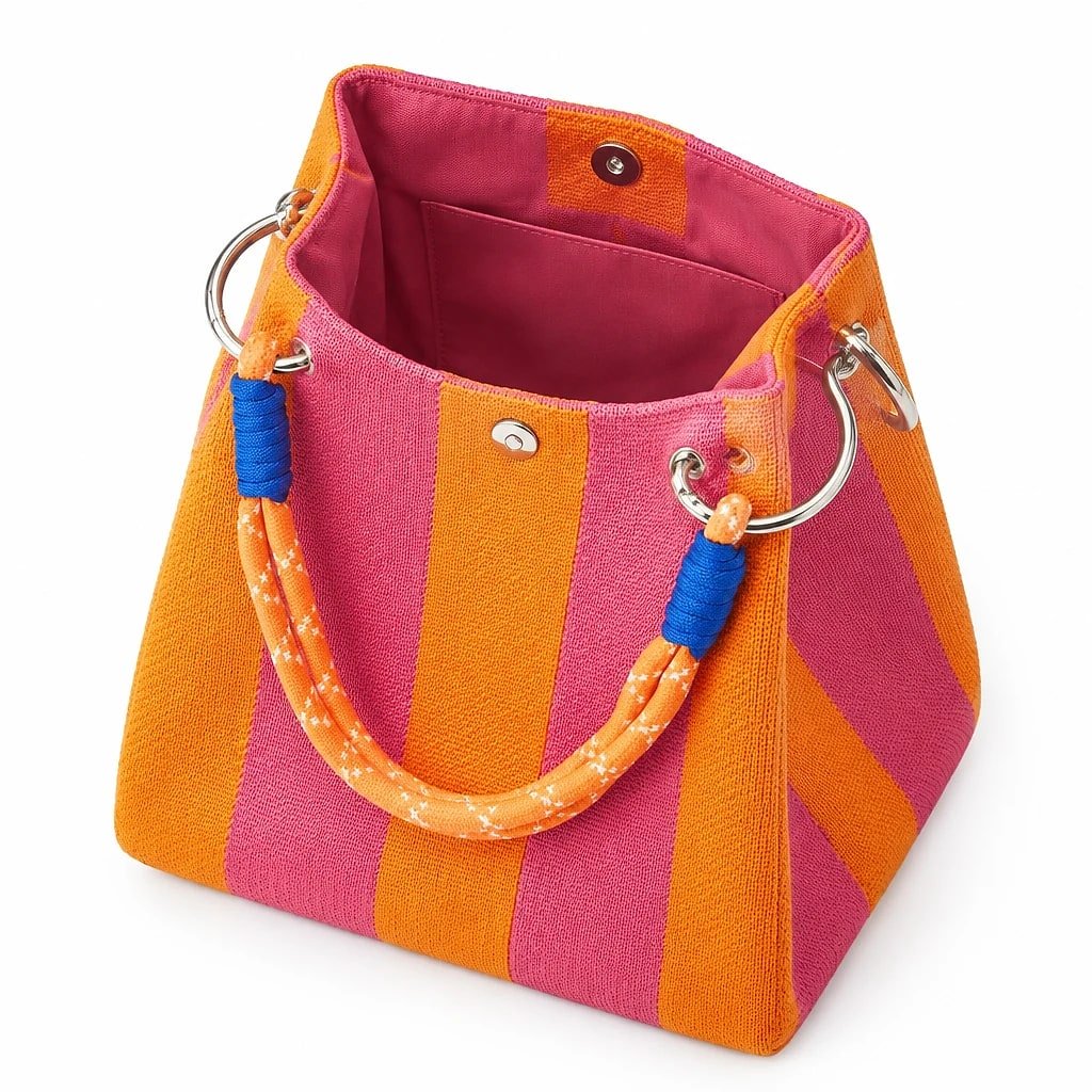Bolso de Mano Punto Rayas
