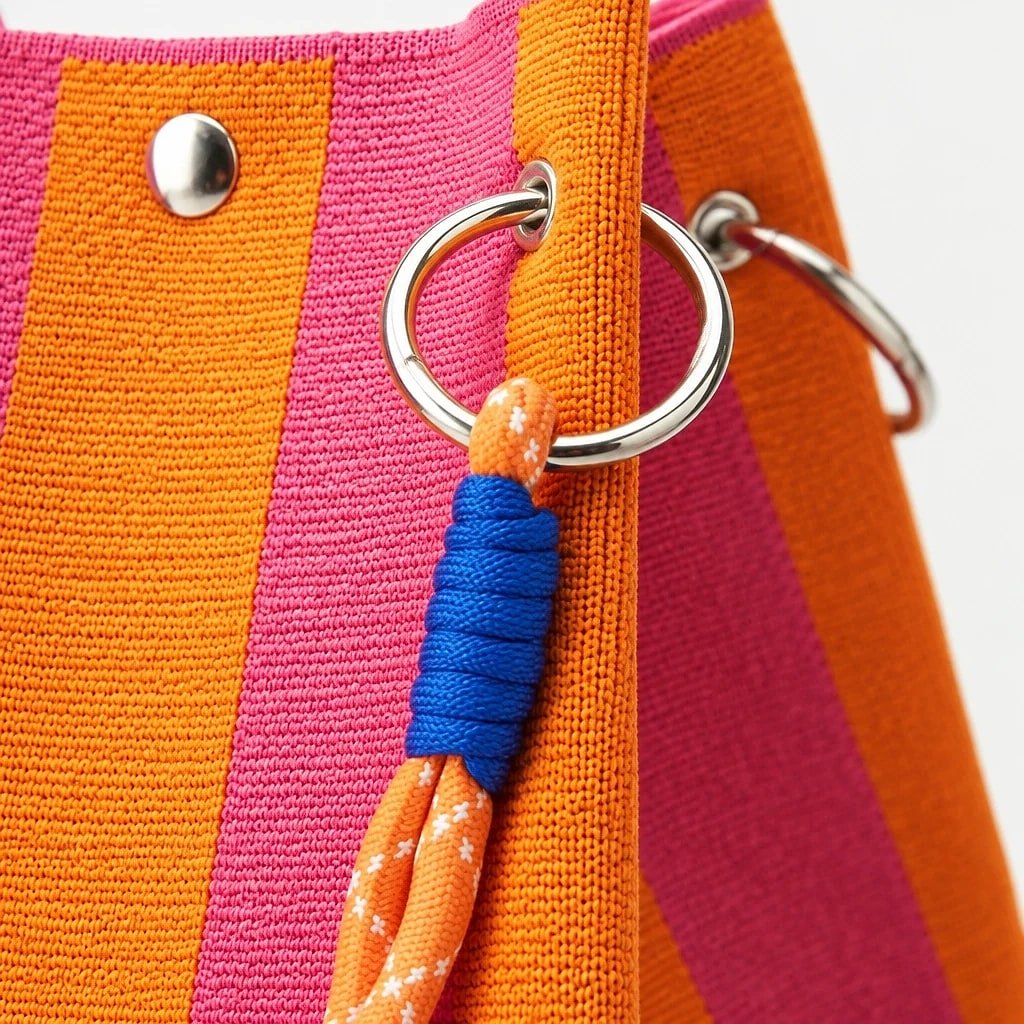 Bolso de Mano Punto Rayas
