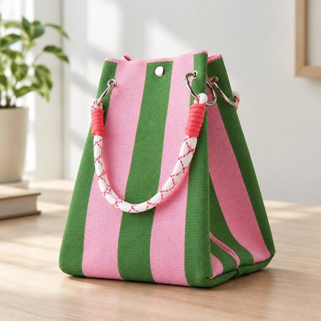 Bolso de Mano Punto Rayas