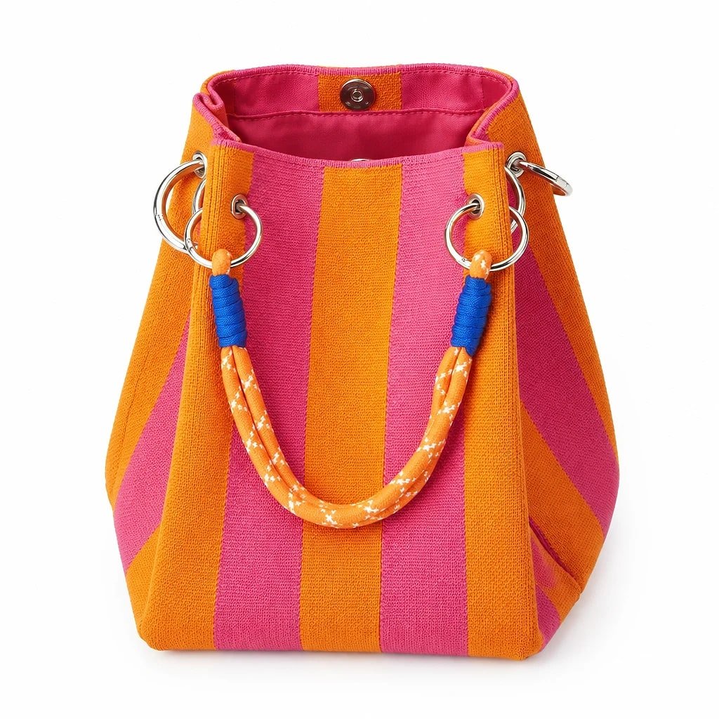 Bolso de Mano Punto Rayas