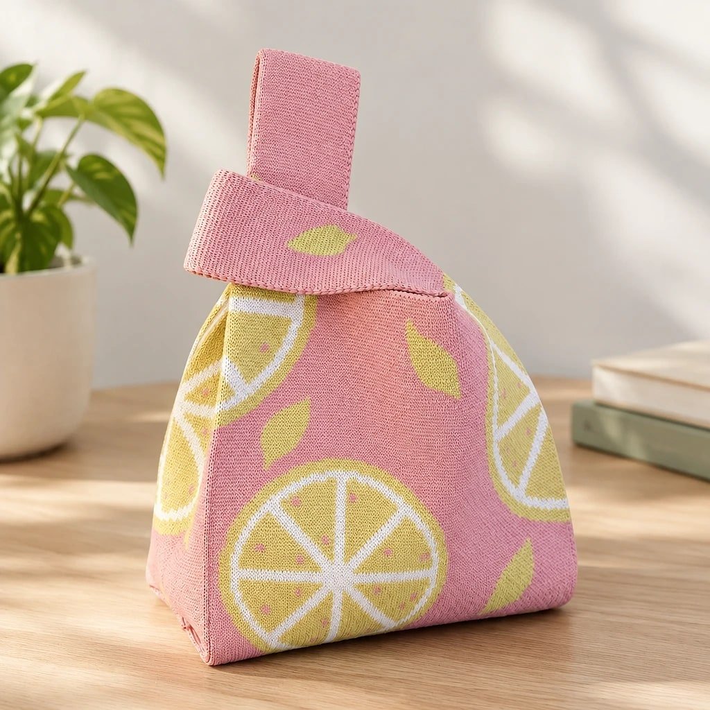 Bolso de Mano Punto Rosa