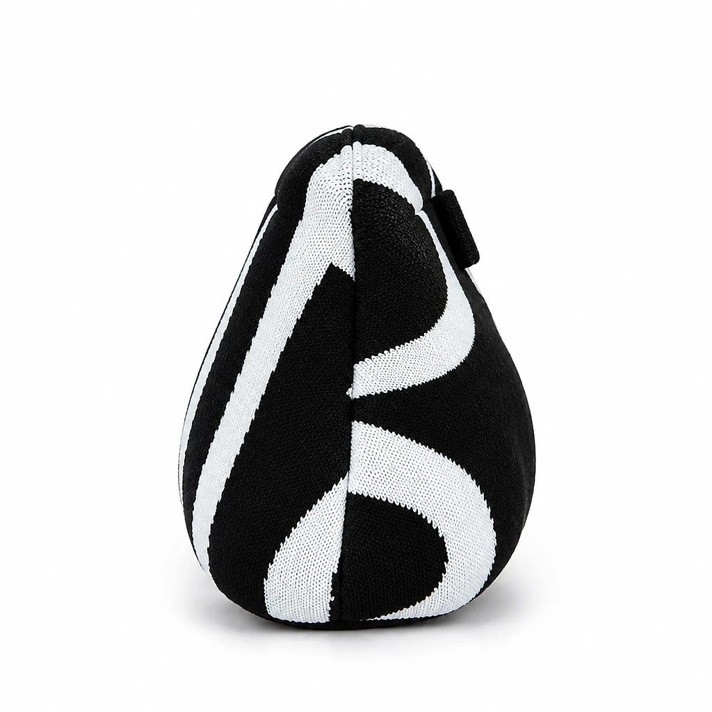Bolso de Mano Rayas Blanco Negro