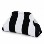 Clutch de rayas anchas blanco y negro