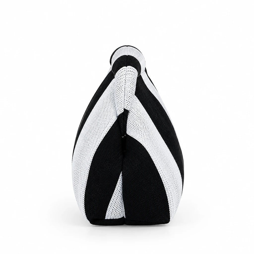 Bolso de Mano Rayas Blanco y Negro