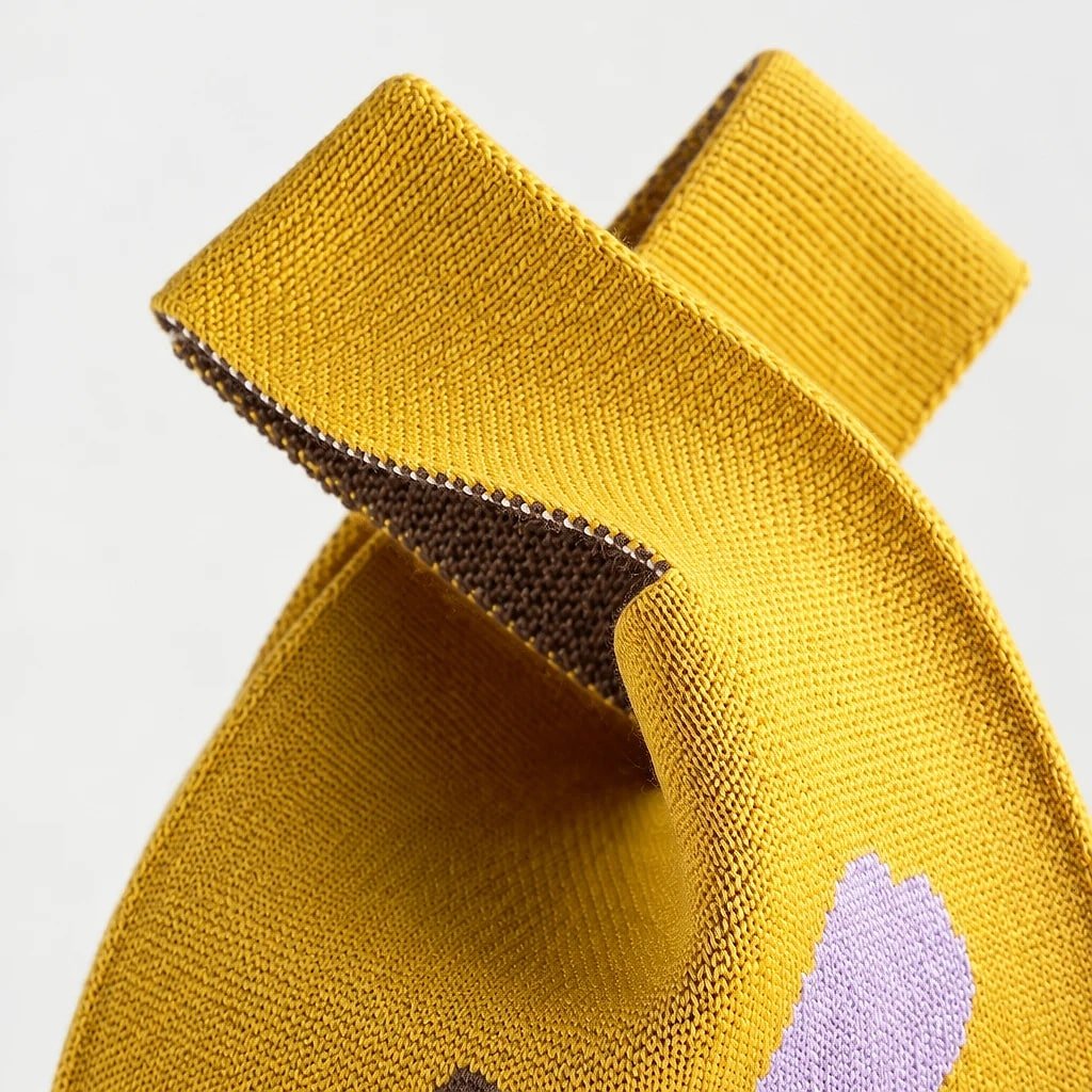 Bolso de Mano Tejido Amarillo