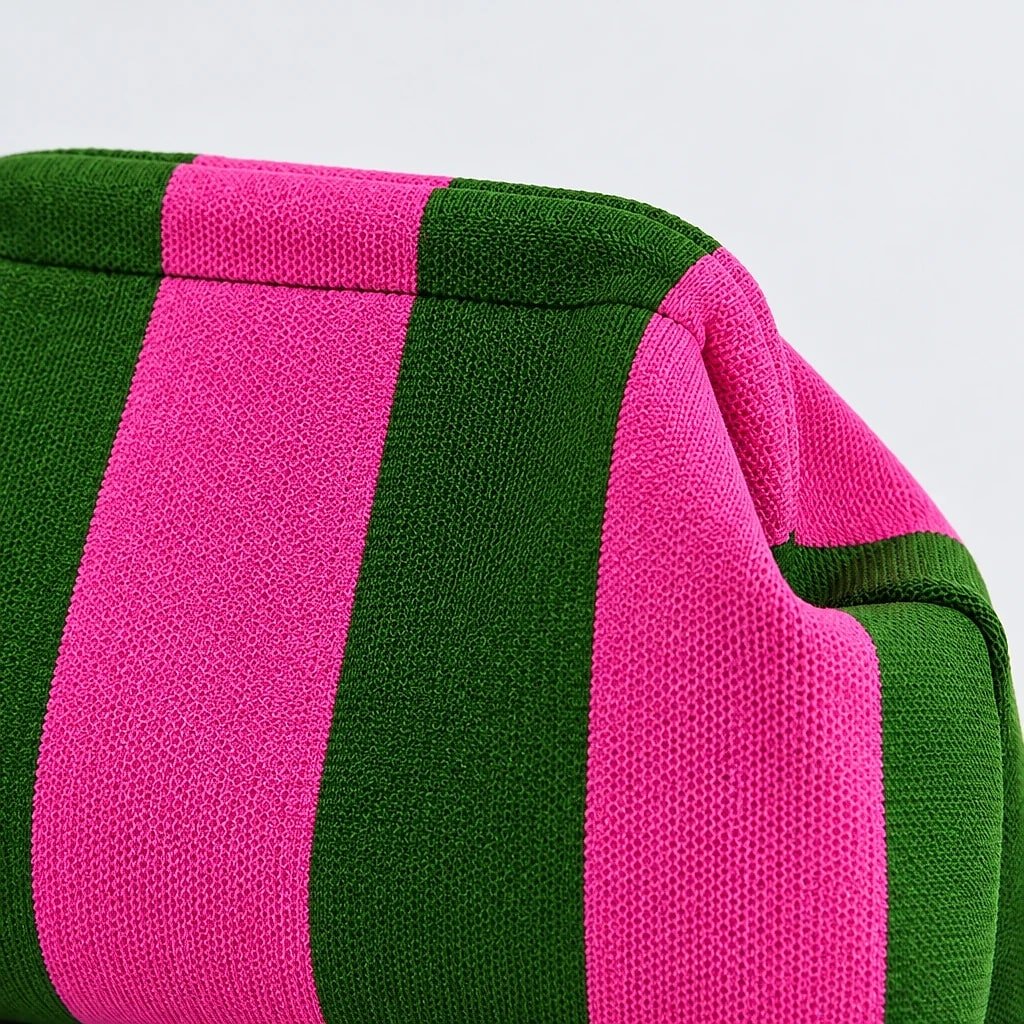 Bolso de Mano Tejido Colorblock