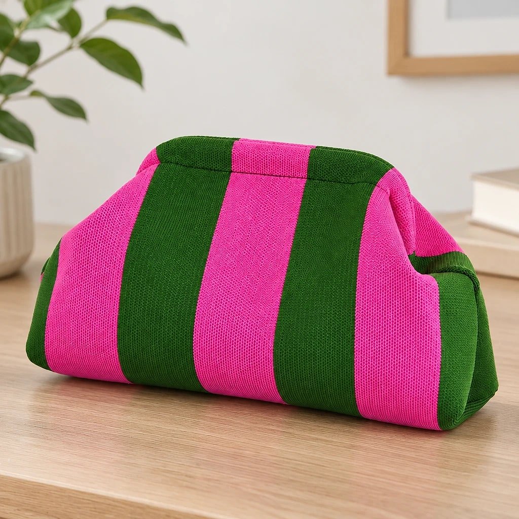 Bolso de Mano Tejido Colorblock