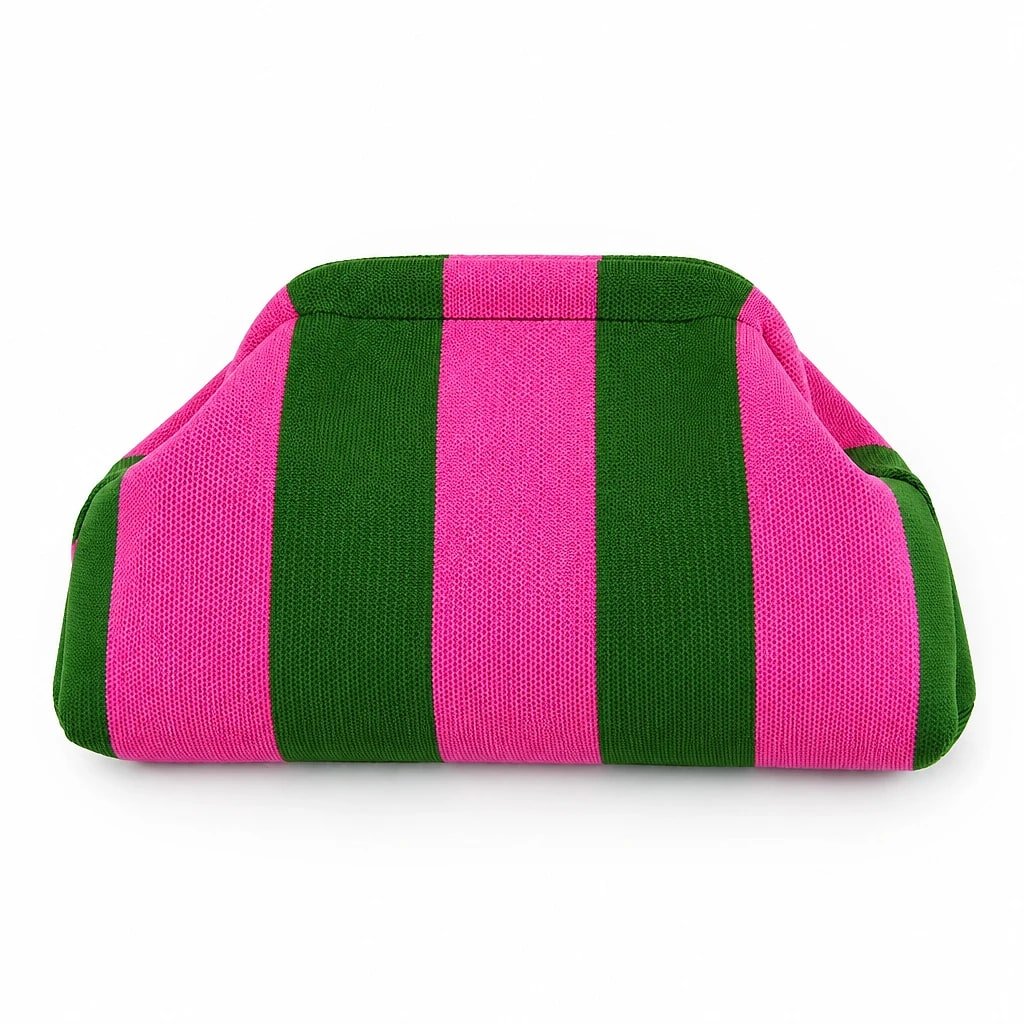 Bolso de Mano Tejido Colorblock