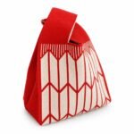 Bolso de nudo geométrico rojo
