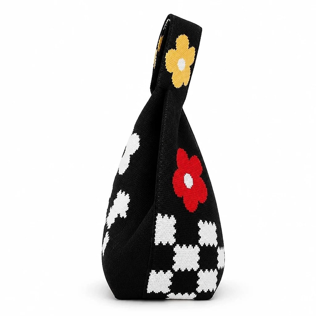 Bolso de Mano Tejido Floral
