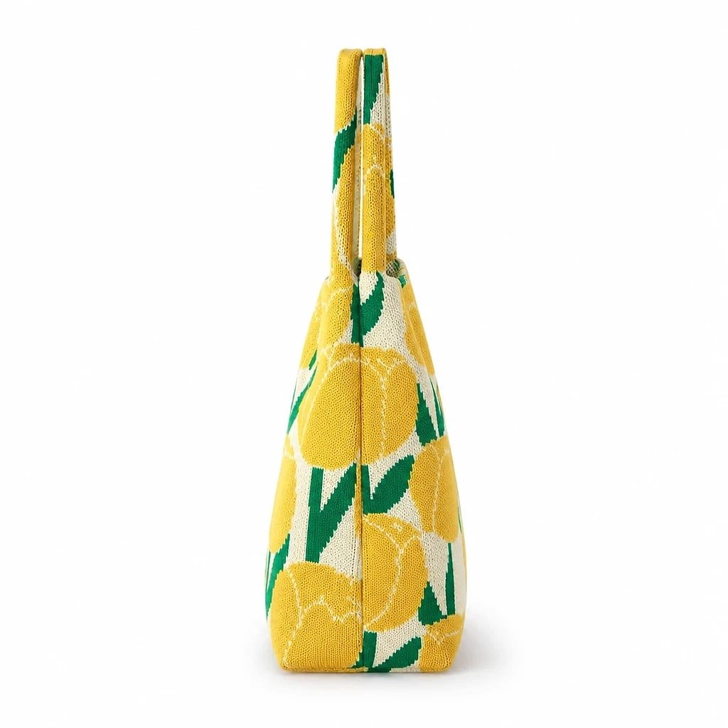 Bolso de Mano Tejido Floral