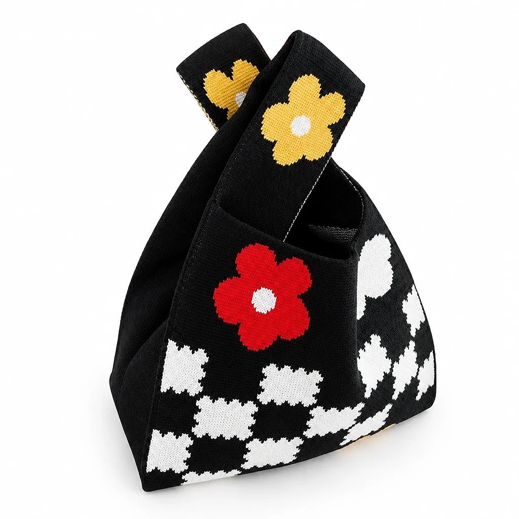 Bolso de Mano Tejido Floral