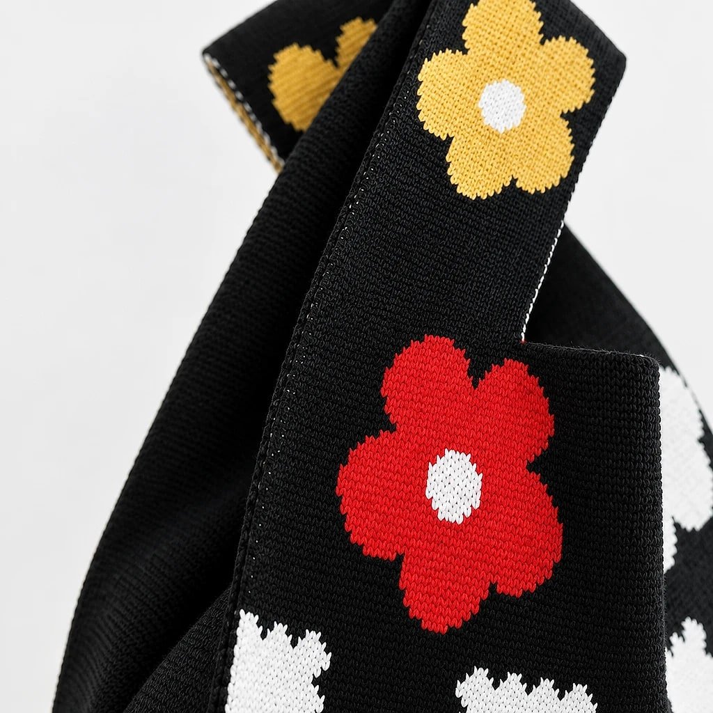 Bolso de Mano Tejido Floral