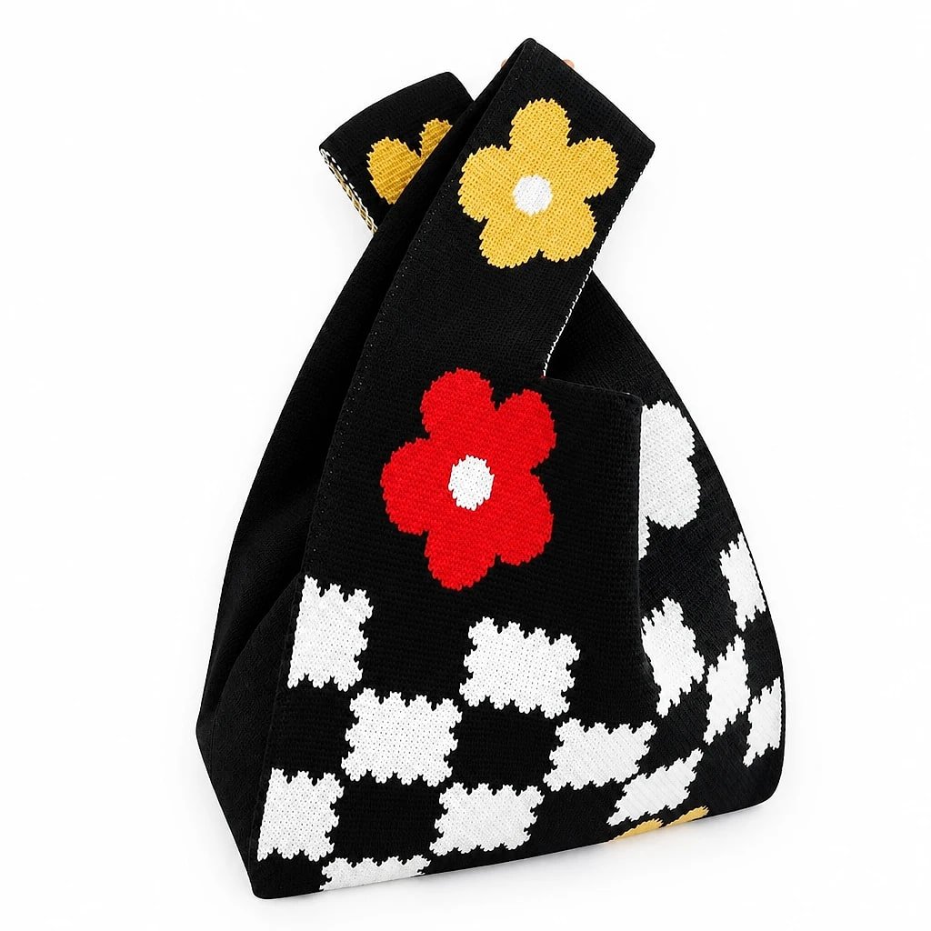 Bolso de Mano Tejido Floral