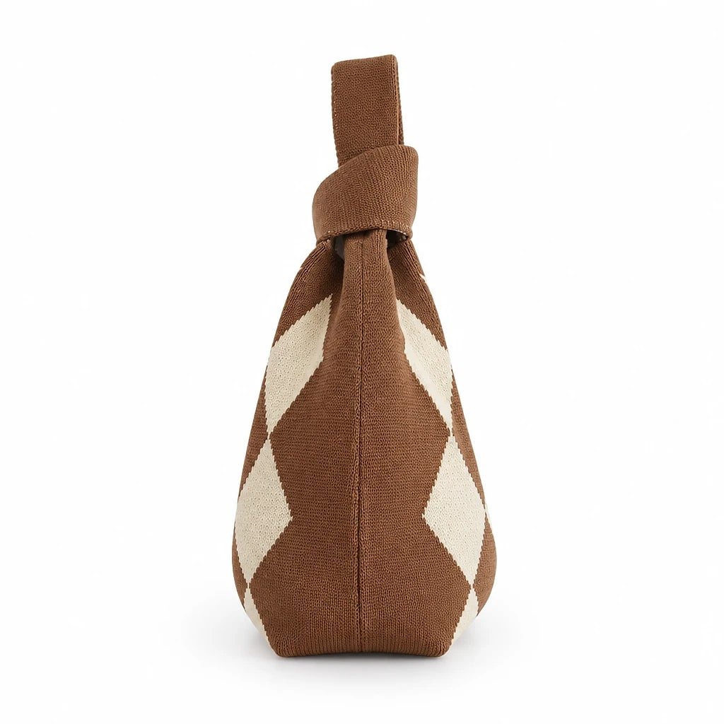 Bolso de Mano Tejido Geométrico