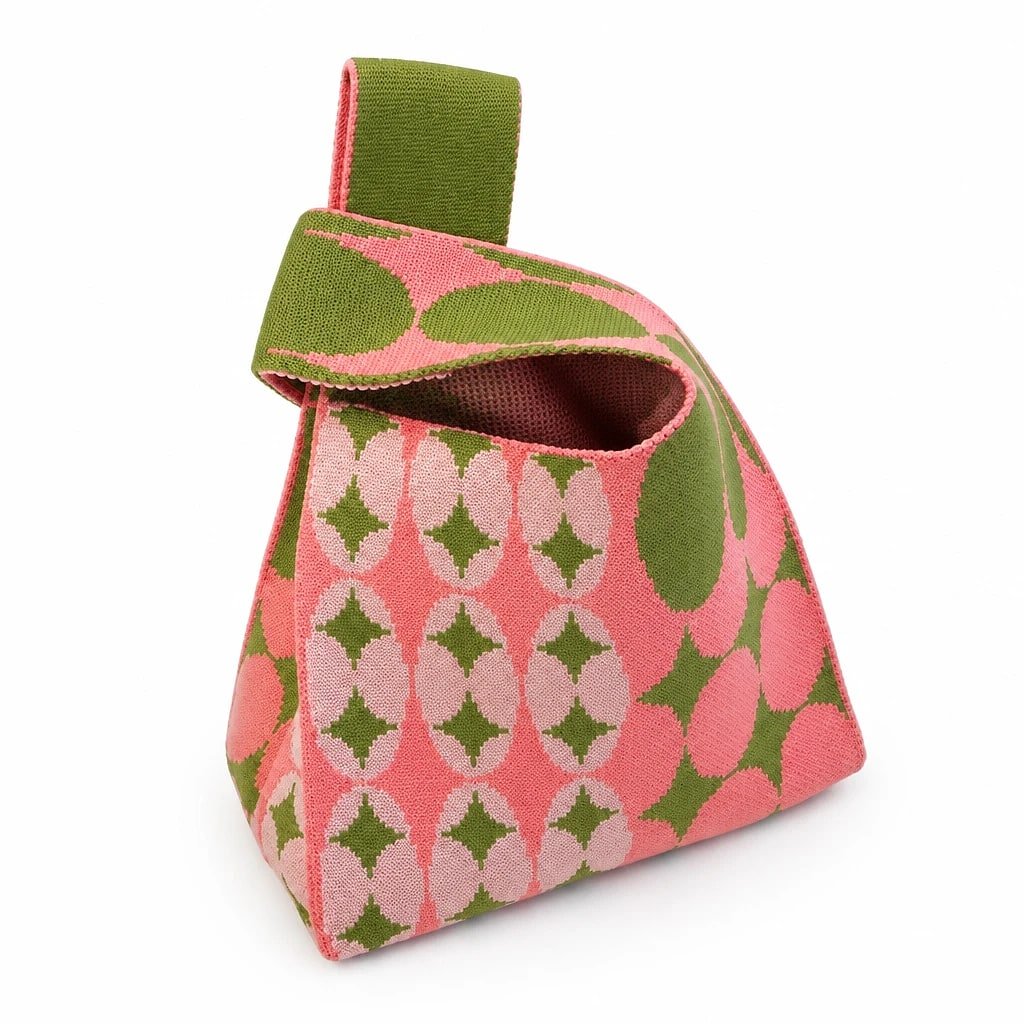Bolso de Mano Tejido Geométrico