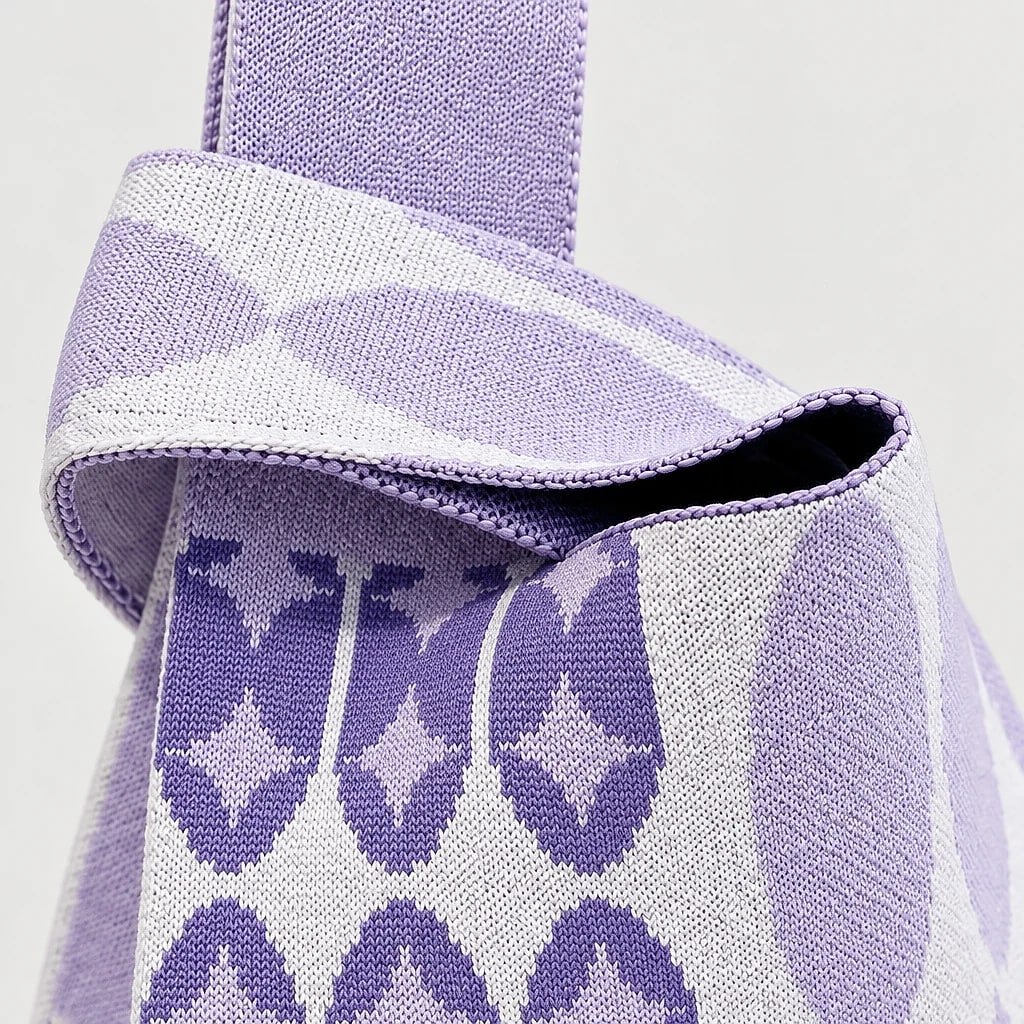 Bolso de Mano Tejido, Geométrico