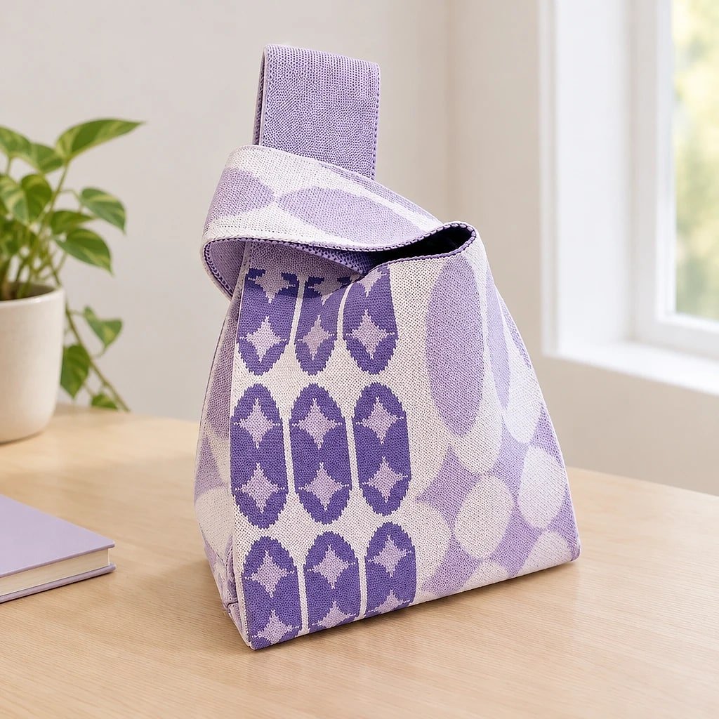 Bolso de Mano Tejido, Geométrico