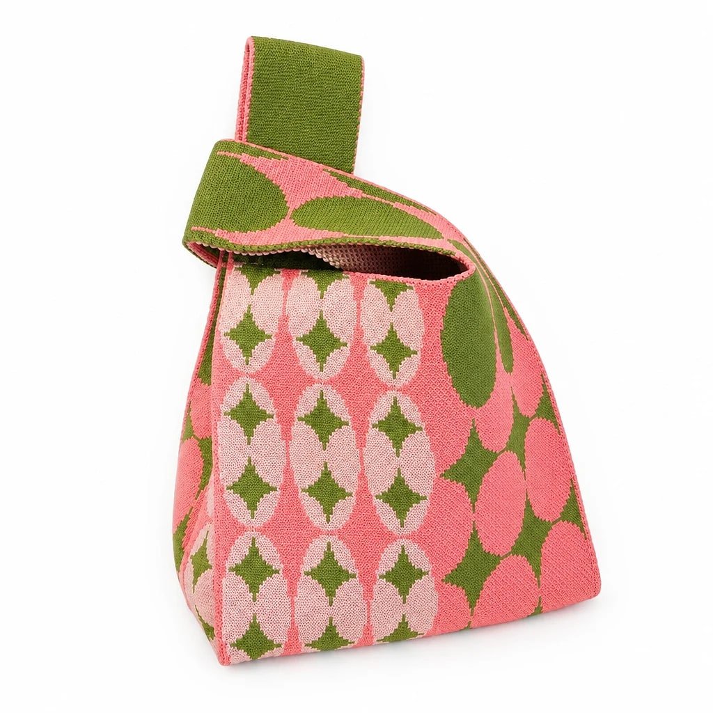 Bolso de Mano Tejido Geométrico