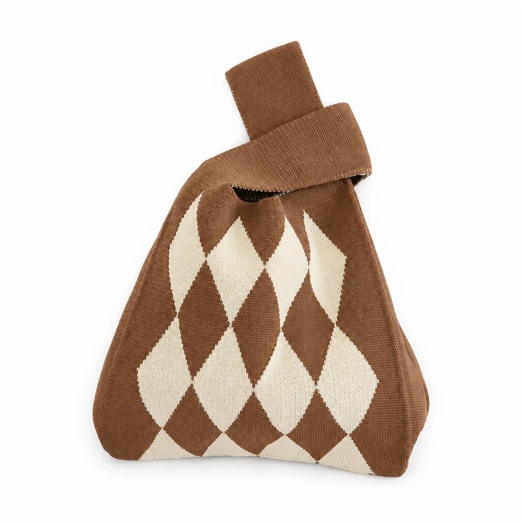 Bolso de Mano Tejido Geométrico