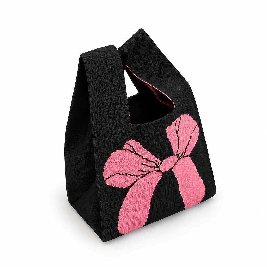 Bolso de Mano Tejido Lazo