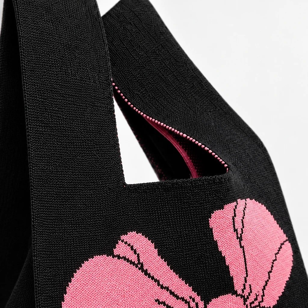 Bolso de Mano Tejido Lazo