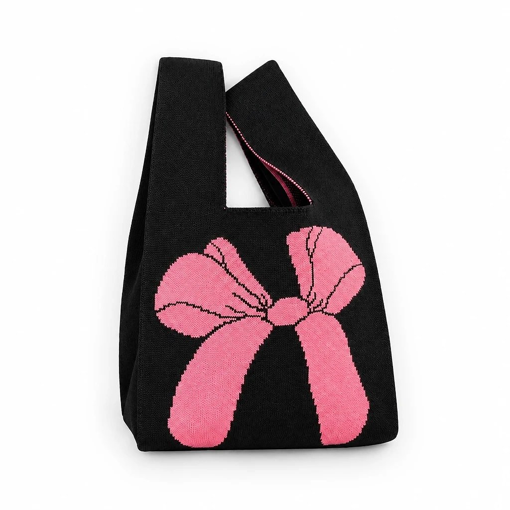 Bolso de Mano Tejido Lazo