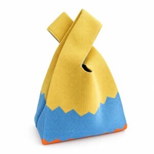 Bolso de nudo amarillo y azul
