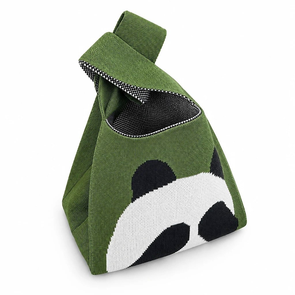 Bolso de Mano Tejido Panda