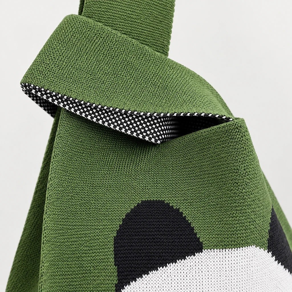 Bolso de Mano Tejido Panda
