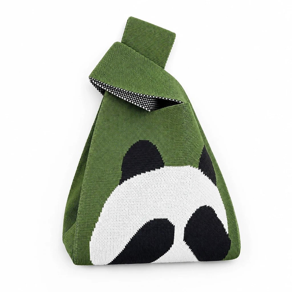 Bolso de Mano Tejido Panda