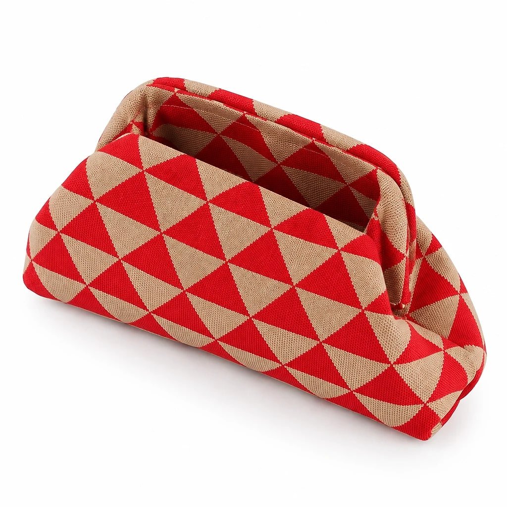 Bolso de Mano Tejido Rayas