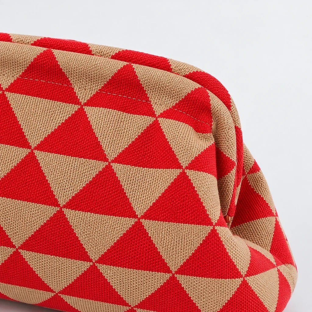 Bolso de Mano Tejido Rayas