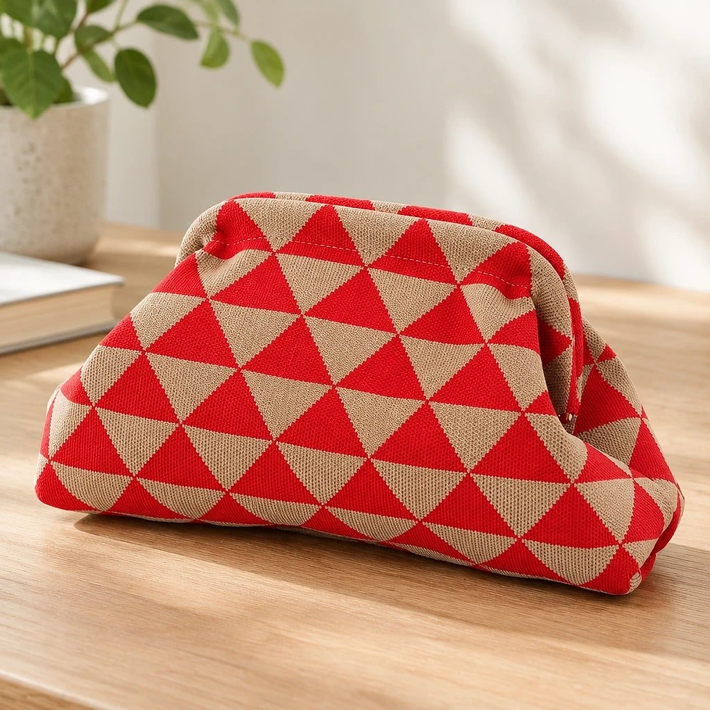 Bolso de Mano Tejido Rayas