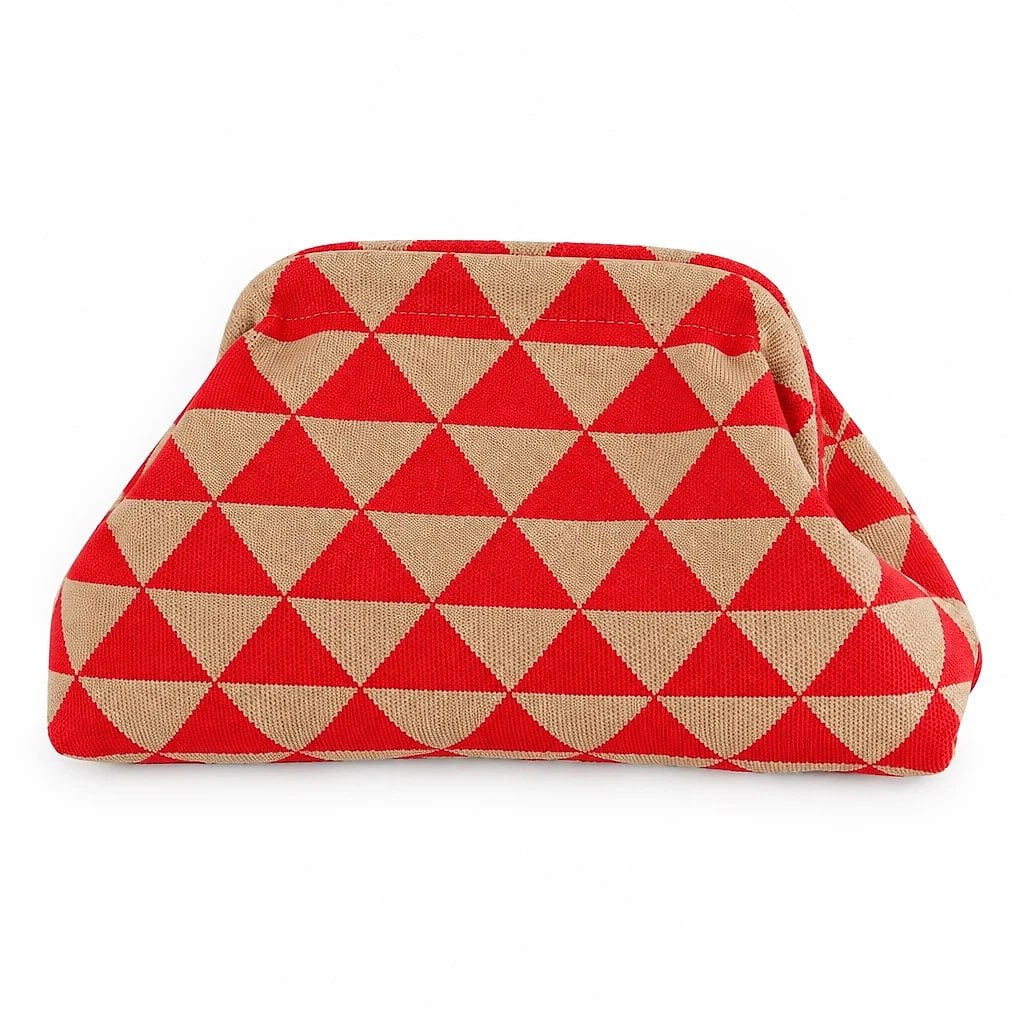 Bolso de Mano Tejido Rayas