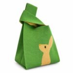Bolso de nudo verde con motivo animal