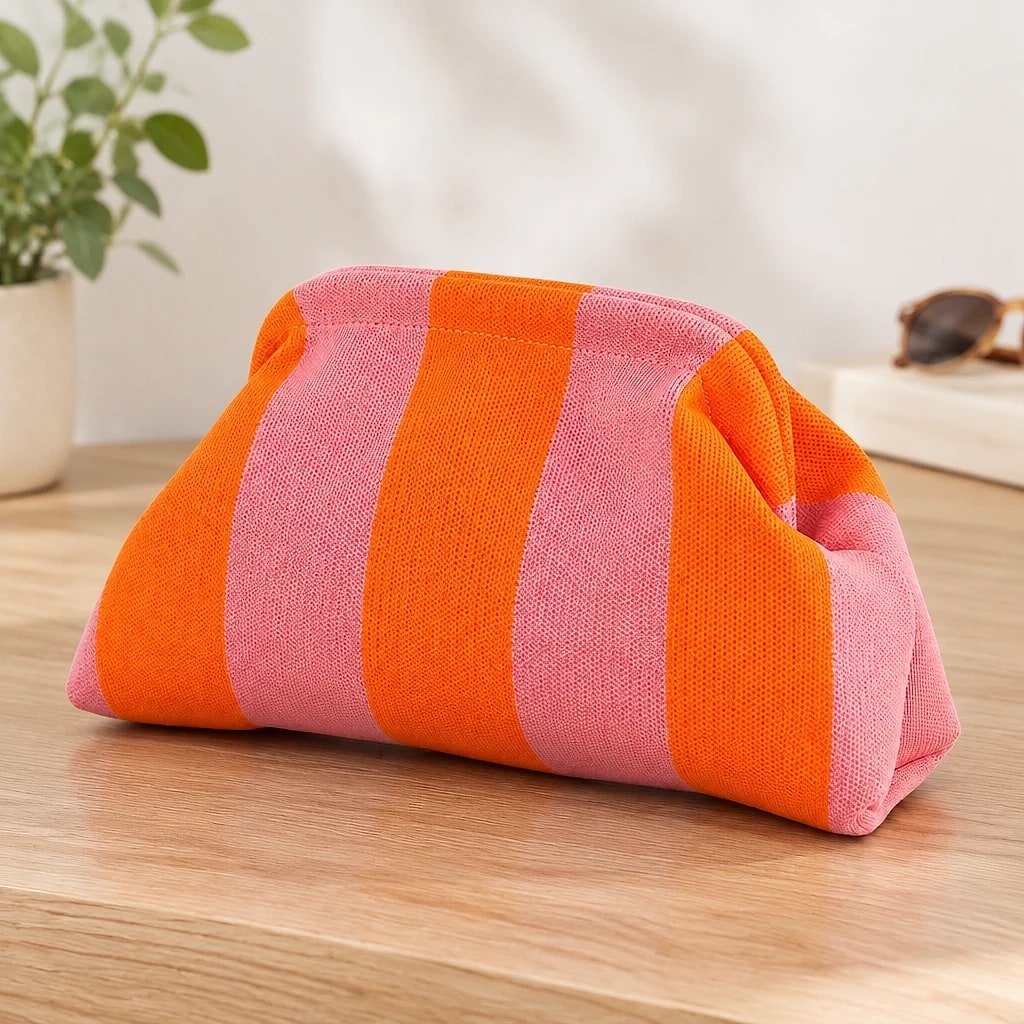 Bolso de Playa Mujer Naranja y Rosa