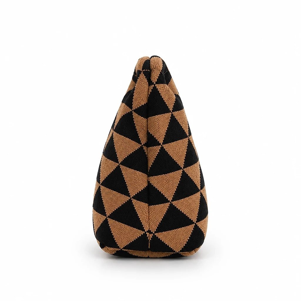 Bolso de Playa Rayas Negro Camel