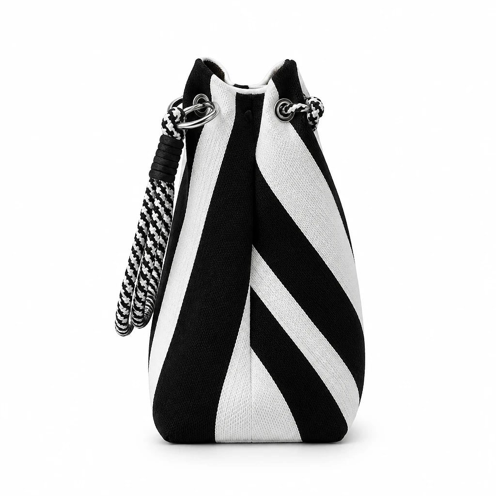 Bolso de Punto Negro y Blanco